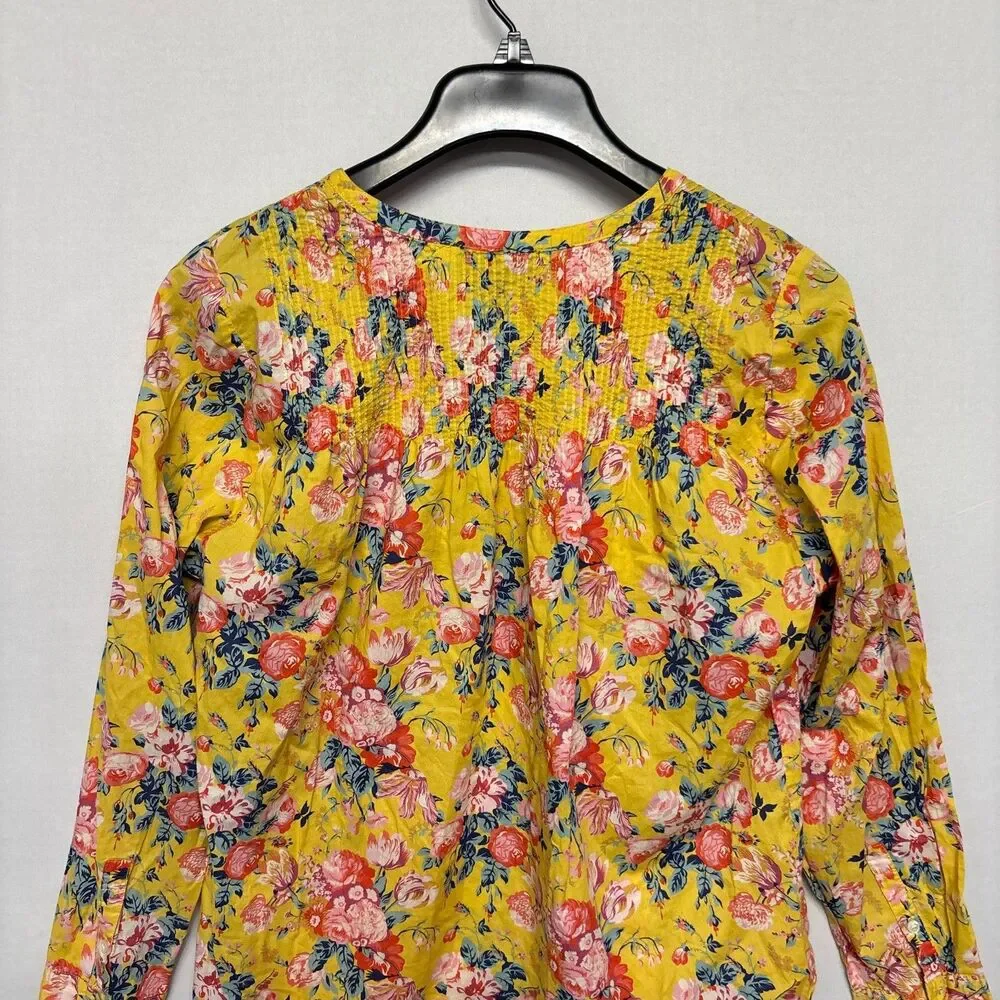 J. Crew Liberty Fabric Women Blouse Top Shirt Size 6 Floral Boho C131 -6